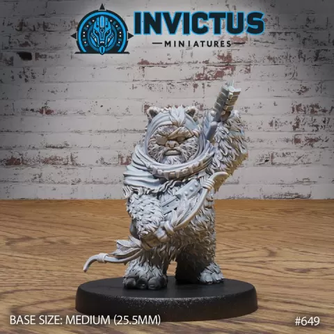 Wild Teddy Alien / Small Forest Moon Warrior / Galactic Villager / Ancient Space Fighter / Cosmic Wars Army / Star Battle Army / Primitive Guard / Cyberpunk Trooper Attack / Humanoid Corsair / Sci-Fi Encounter by Epic-Miniatures