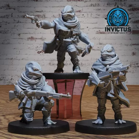 Fish Rebel Set / Smuggler Alien / Galactic Pirate / Space Bandit / Cosmic Wars Warrior / Star Battle Army Fighter / Steampunk Invasion Army / Cyberpunk Trooper Light Attack / Humanoid Amphibious Corsair / Sci-Fi Encounter by Epic-Miniatures