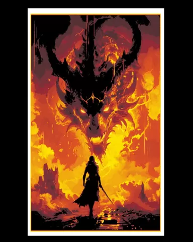 Face to Face - The Dragon and the Warrior, Friends or Foes? - Wall art