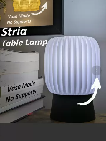 Stria Table Lamp - STL and Bambu 3MF