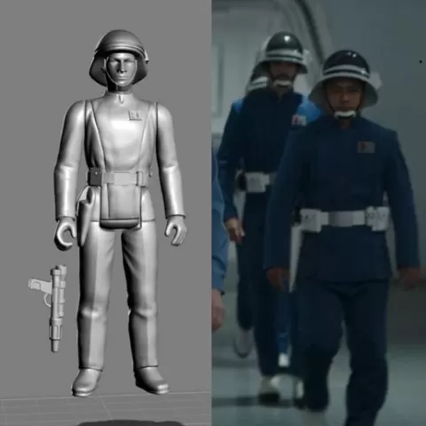 VINTAGE STAR WARS KENNER-STYLE NEW REPUBLIC SOLDIER (MALE) ACTION FIGURE