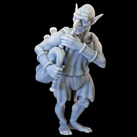 Goblin Musician 3 - Fantasy Tavern District Vol II by YourNeighborKnight Minis