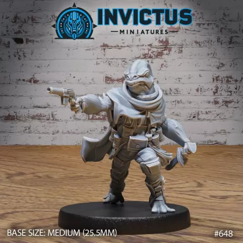 Fish Rebel Shooting / Smuggler Alien / Galactic Pirate / Space Bandit / Cosmic Wars Warrior / Star Battle Army Fighter / Steampunk Invasion Army / Cyberpunk Trooper Light Attack / Humanoid Amphibious Corsair / Sci-Fi Encounter by Epic-Miniatures