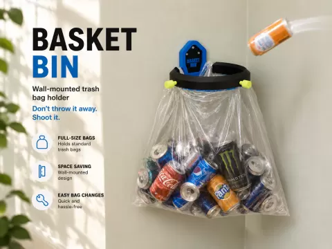 BasketBin - Wall Mounted Recycling Bin