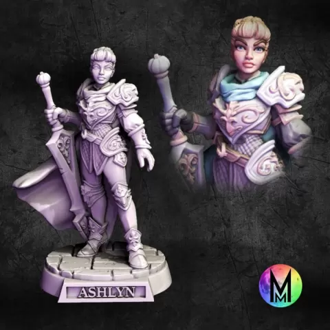 Female paladin - Princess Ashlyn the Paladin ( Cinderella themed Paladin with two handed sword )