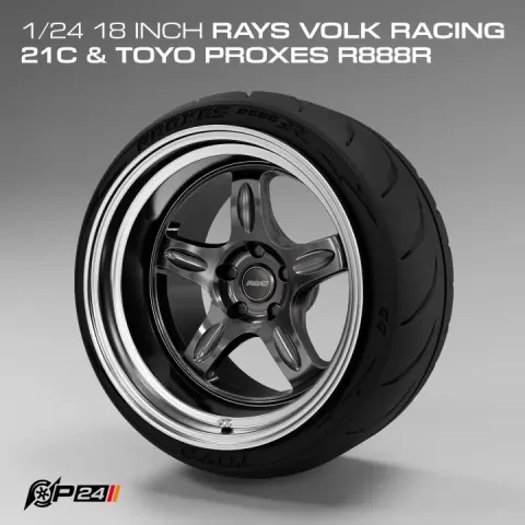 1/24 18 Inch Rays Volk Racing 21C & Toyo Proxes R888R by Phong Nguyen