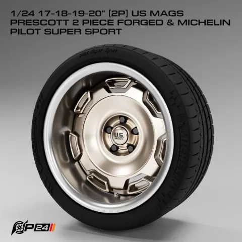1/24 17-18-19-20" [2P] US Mags Prescott 2 Piece Forged & Michelin Pilot Super Sport by Phong Nguyen