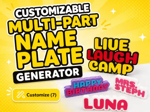 Multi-Part Name Plate Generator