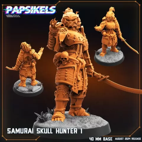 SAMURAI SKULL HUNTER by PAPSIKELS MINIATURES