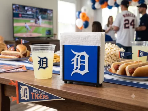 Interchangeable Napkin Holder - Detroit Tigers