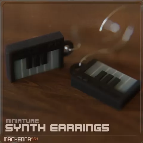 Mini Digital Synth Earrings