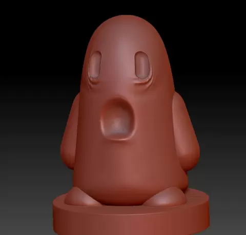 Sad Crying Ghost W Arms Base