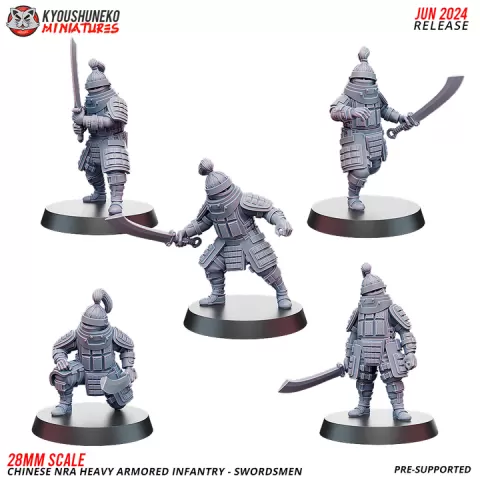 Swordsmen - Chinese NRA Heavy Armored Infantry ww2 by Kyoushuneko Miniatures
