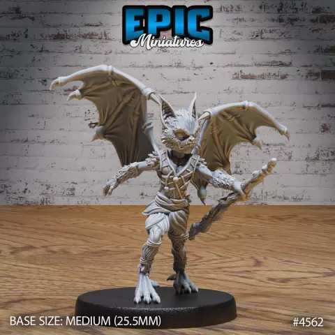 Bat Folk Warrior / Vampire Folk / Undead Blood Drinker / Dracula Creature / Zombie Beast / Tortured Soul / Evil Spirit / Walking Dead / Graveyard Encounter by Epic-Miniatures