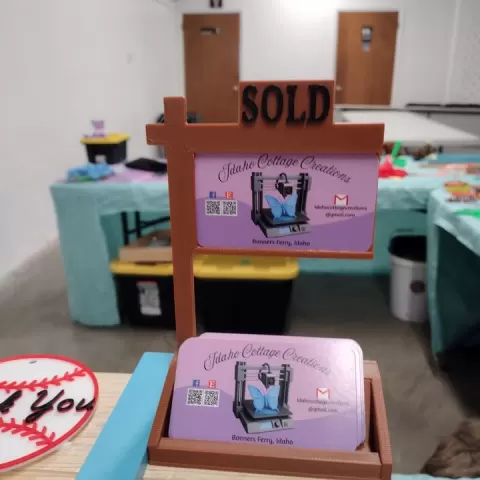 SOLD Realtor Sign Business Card Holder for Single Color Printers with Commercial License by Brianna N.