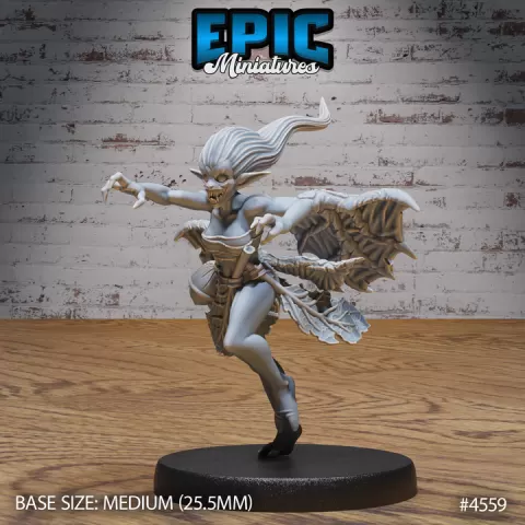 Blood Spawn / Vampire Folk / Undead Female Warrior / Dracula Creature / Zombie Beast / Tortured Soul / Evil Spirit / Walking Dead / Graveyard Encounter by Epic-Miniatures