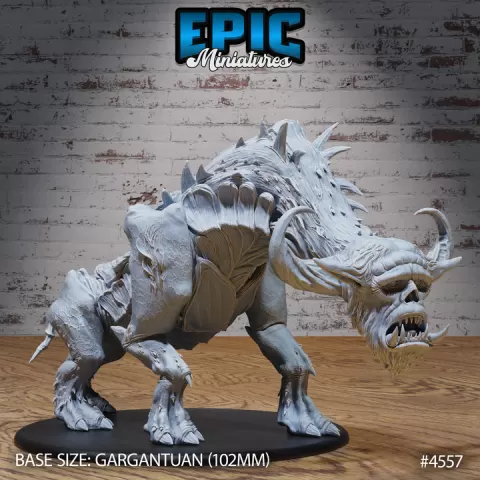 Dry Catopeblas / Wild Animal Hybrid / Utopian Buffalo Beast / African Dinosaur Monster / Tribal Warthog Creature / Wildling Mount / Southern Hippo Mix Predator / Safari Encounter by Epic-Miniatures