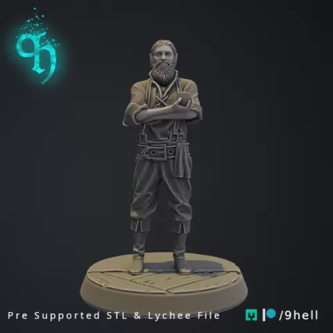 Elven Male Barman by 9hell
