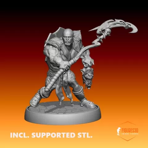 Barbarian Orc slayer by Figures3d