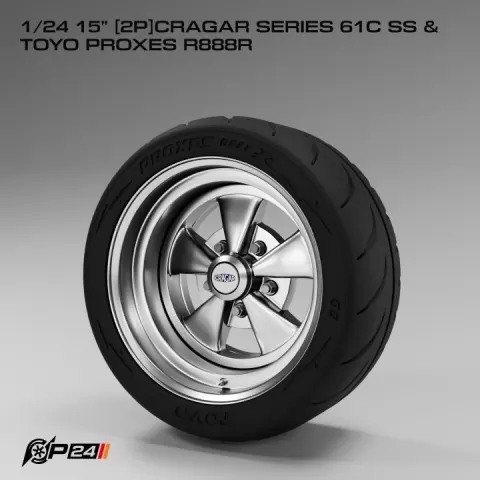 1/24 15" [2P] Cragar Series 61C SS & Toyo Proxes R888R by Phong Nguyen