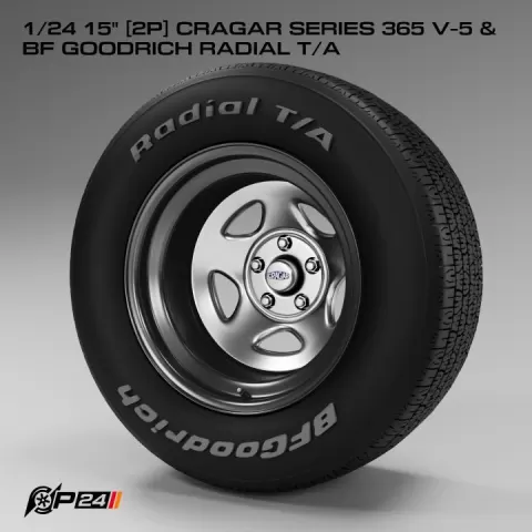 1/24 15" [2P] Cragar Series 365 V-5 & BF Goodrich Radial T/A by Phong Nguyen