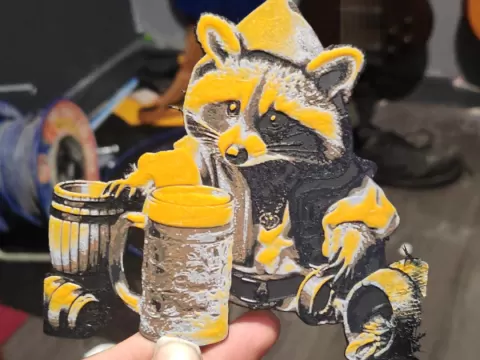 Pirate Racoon Lithophane - Ramuhs forge
