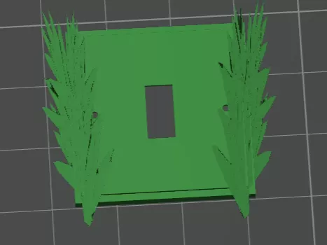 Light switch cover with leaves - Ramuhs forge