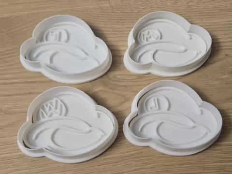 Super Mario Brothers Cap Cookie Cutter Stamp Set