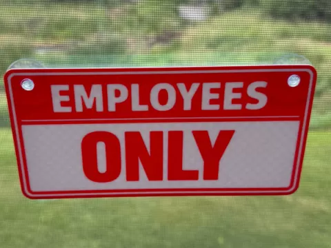 Employees Only Sign