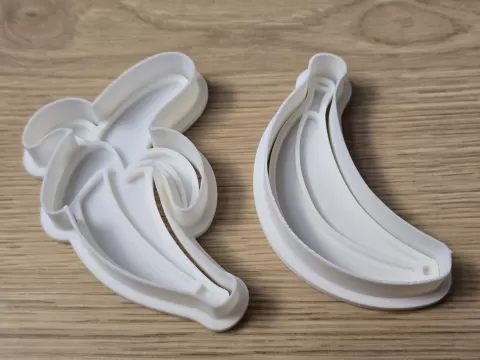 Peeled Banana Cookie Cutter Playdoh Stamp