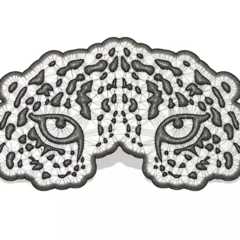 3D Leopard Model with Realistic Spots for Bicolor Printing