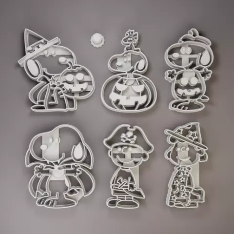6 SNOOPY HALLOWEEN - COOKIE CUTTERS