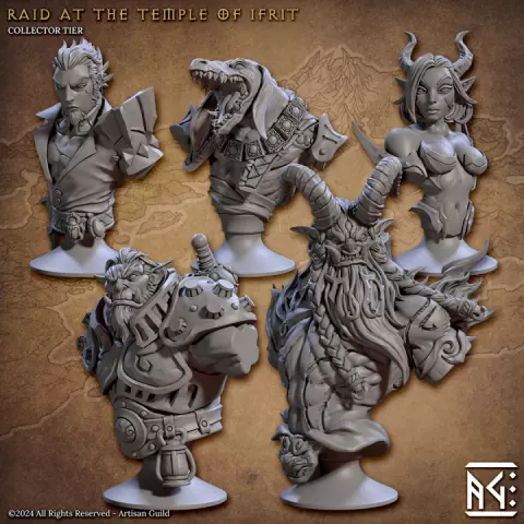 Raid at the Temple of Ifrit Busts (Raid at the Temple of Ifrit) by Artisan Guild