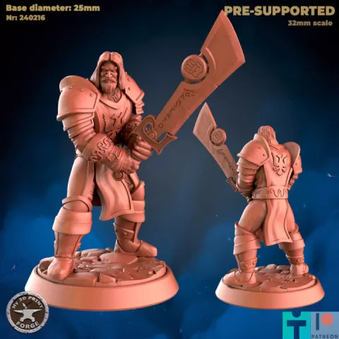 Silver Paladin Mograin Attack by My3DPrintForge