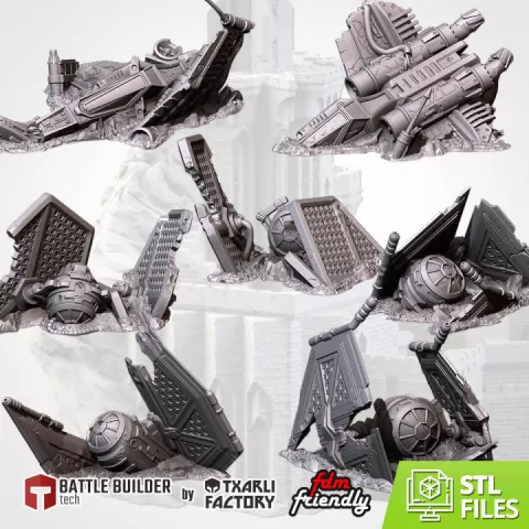 CRASHED SPACESHIPS by Txarli Factory