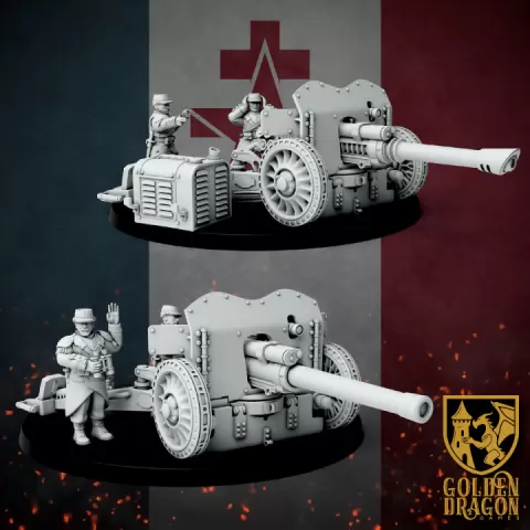 New French Republic - Towed Guns by Golden Dragon Games