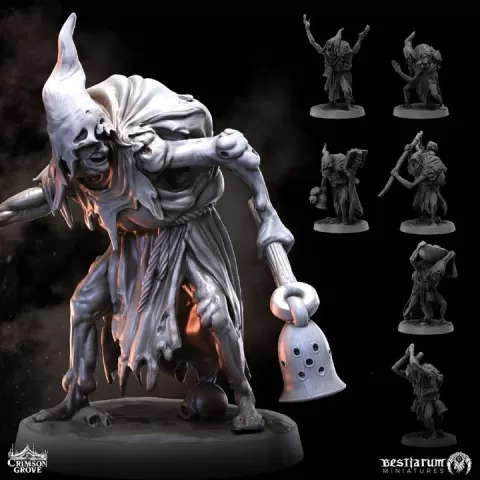Grove Parishoners | Crimson Grove | Cultist by Bestiarum Miniatures