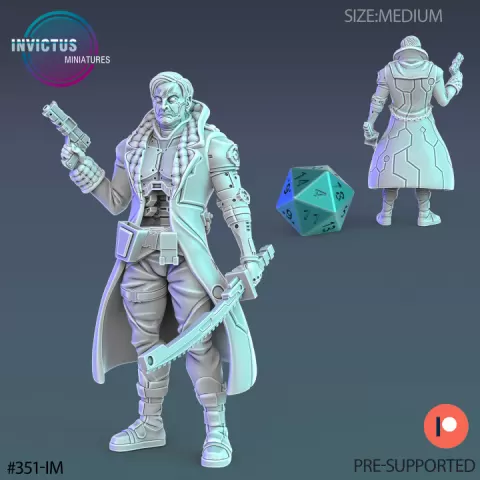 Neo Mafia / Cyber Gangster / Cyberpunk Headhunter / Alien Soldier / Mysterious Warrior / Space Assasin / Cosmic Invasion / Trooper Attack / Bandit / Sci-Fi Encounter by Epic-Miniatures