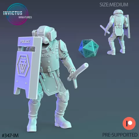 Cyber Police SWAT / City Officer / Cyberpunk Warrior / Alien Soldier / Mysterious Colonist / Space Assasin / Cosmic Invasion / Trooper Attack / Human Settler / Sci-Fi Encounter by Epic-Miniatures