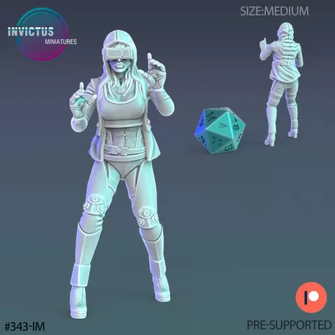 Cyber City Hacker / Cyberpunk Warrior / Alien Soldier / Mysterious Colonist / Space Assasin / Cosmic Invasion / Trooper Attack / Female Settler / Sci-Fi Encounter by Epic-Miniatures