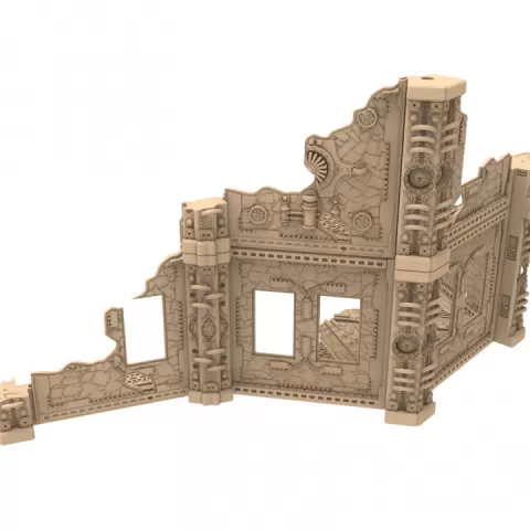 Modular ruined building Commercial Outpost sample by Proxywars