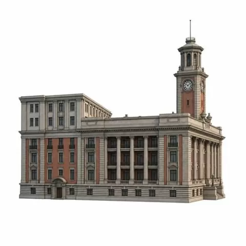 Clock Tower Neo Classical Architectural