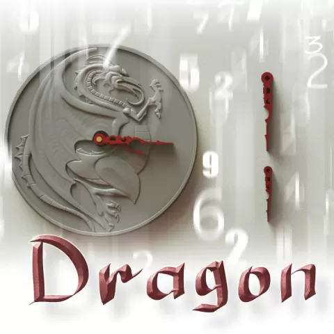 Dragon clock by Crosslances