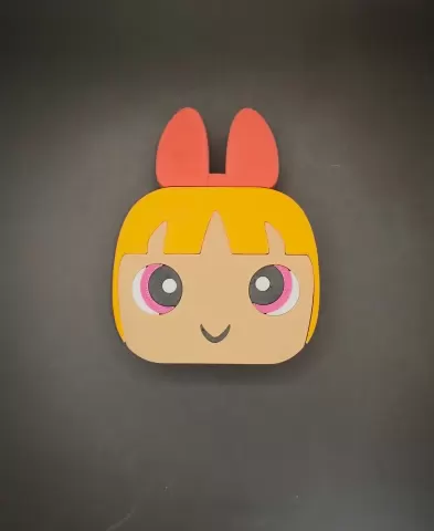 Blokkheadz Powerpuff Girls - Blossom - Magnet, Ornament and Regular Collectible