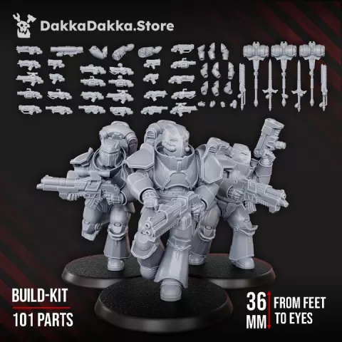 Knights of the Great Gates (build kit) - Prime Armored Battleline Squad of Citadel Vanguard by dakkadakka.store
