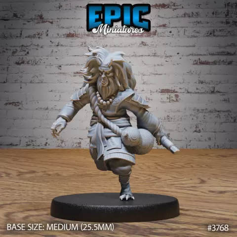 Oni Monkey Running / Chinese Ape Zombie / Tortured Soul / Undead Beast / Evil Spirit / Walking Dead / Graveyard Encounter by Epic-Miniatures