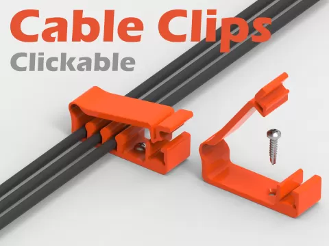 Cable Clips Collection - Clickable - ( Parametric )