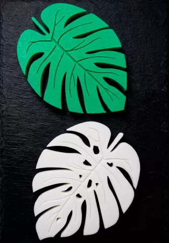 Monstera Leaf Coaster Set