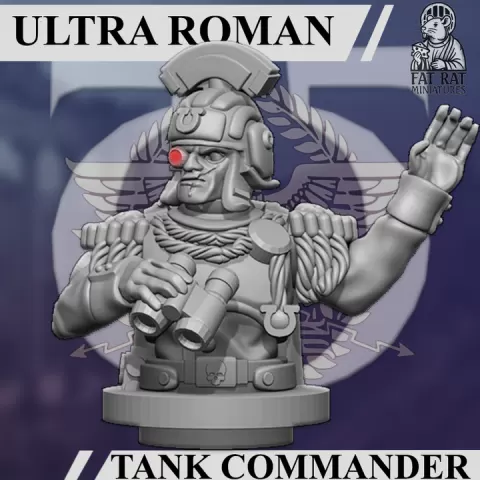 TANK COMMANDER ULTRA legion Space Roman Auxilia SCI-FI Imperial Guard by FatRatMiniatures