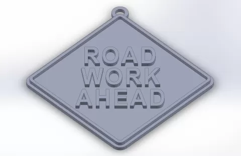 Road Work Ahead Earring